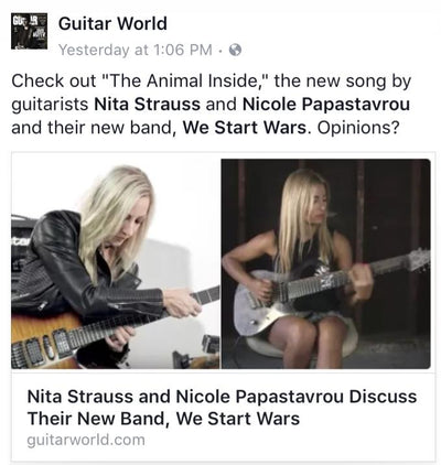 NITA AND NICOLE PAPASTAVROU DISCUSS WE START WARS WITH GUITAR WORLD