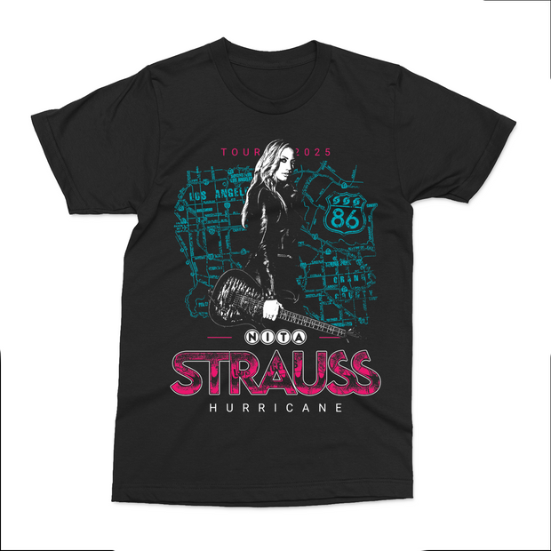 2025 tour shirt Black t-shirt design on front