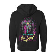 Black Pullover Nita Strauss hoodie with neon wolf design on back