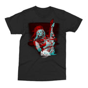 Nita Strauss of Alice Cooper black glitch art t-shirt