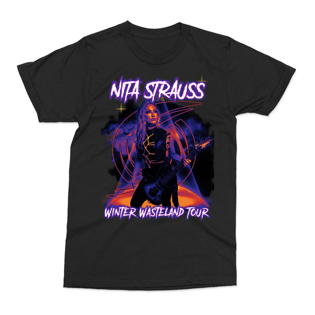 Nita Strauss Winter wasteland black tour shirt front